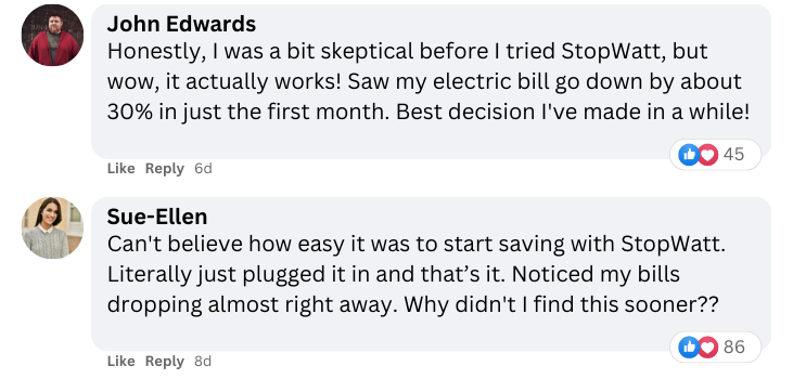 StopWatt facebook reviews